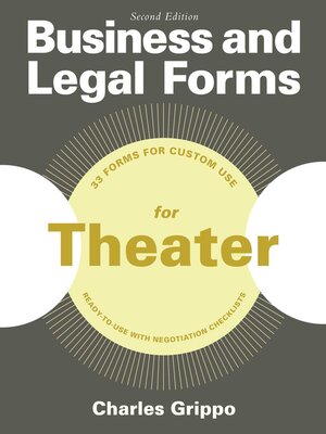 cover image of Business and Legal Forms for Theater